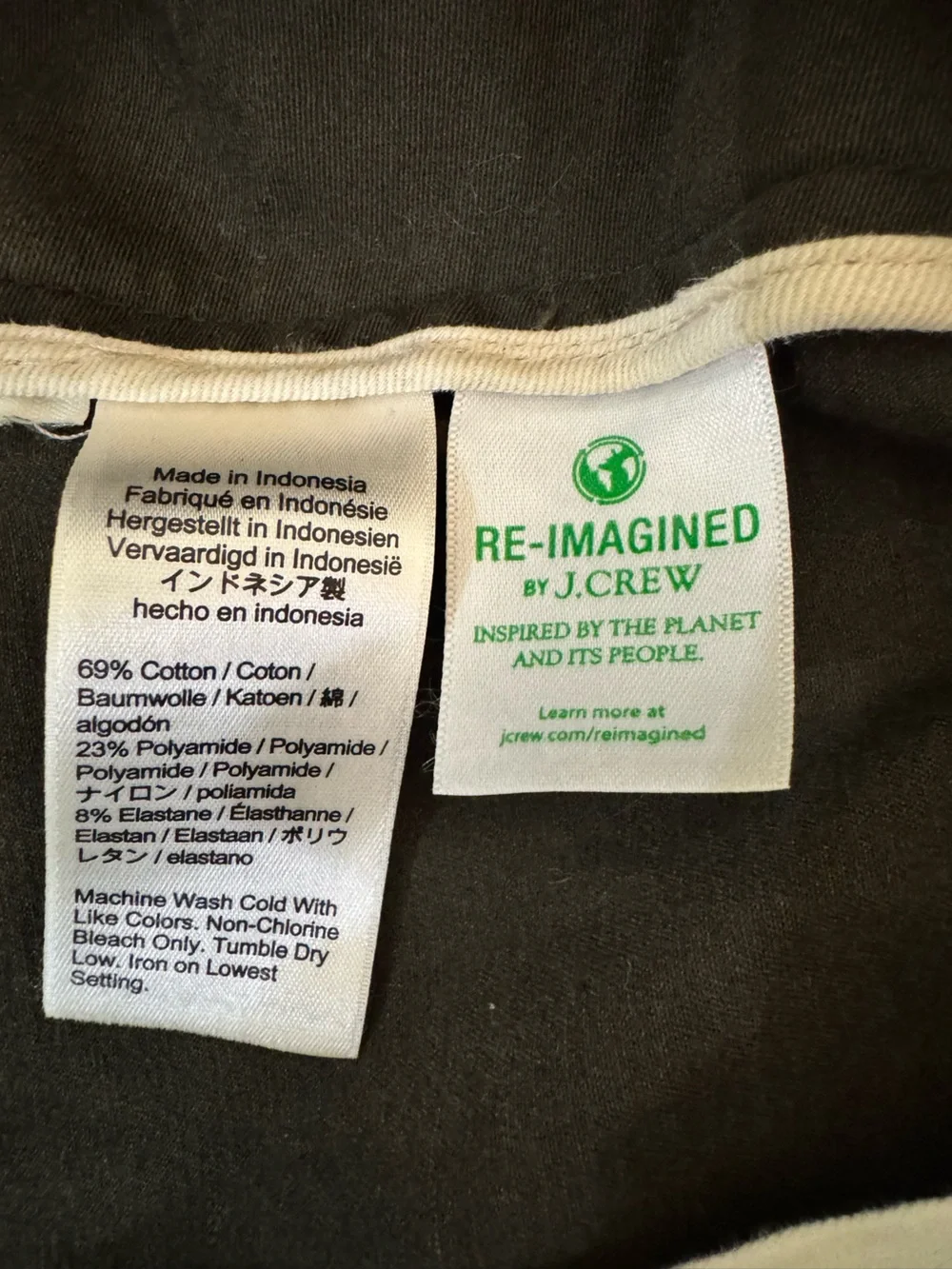 J. Crew Men's Olive Green Drawstring Chino